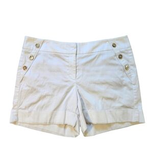 White House Black Market Button Short White 8